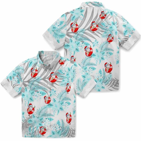 Santa Hibiscus Palm Leaves Hawaiian Shirt Latest Model