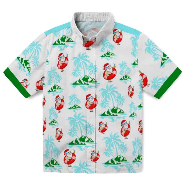 Santa Palm Island Print Hawaiian Shirt Best selling