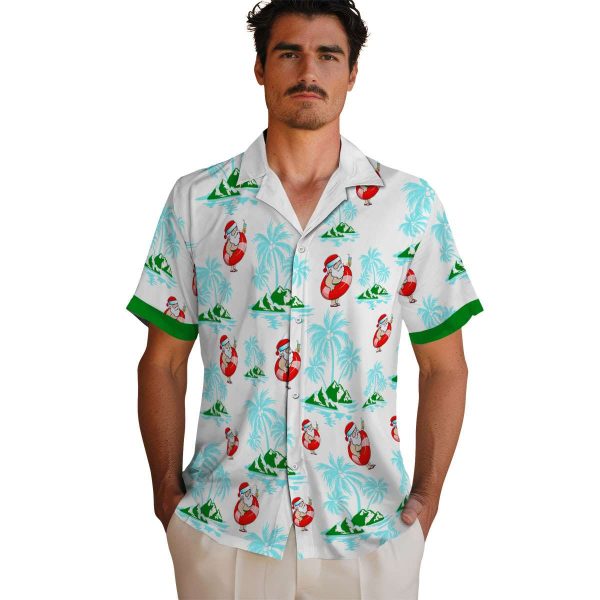 Santa Palm Island Print Hawaiian Shirt High quality