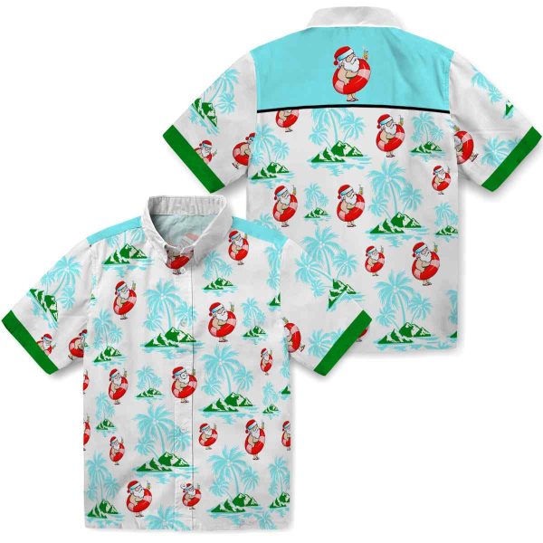 Santa Palm Island Print Hawaiian Shirt Latest Model