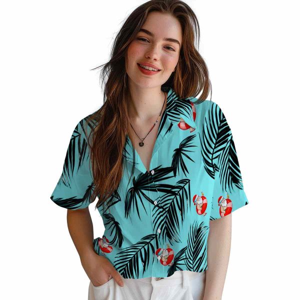 Santa Palm Leaf Hawaiian Shirt Trendy