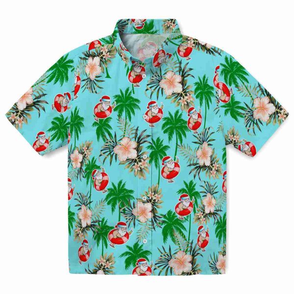 Santa Palm Tree Flower Hawaiian Shirt Best selling