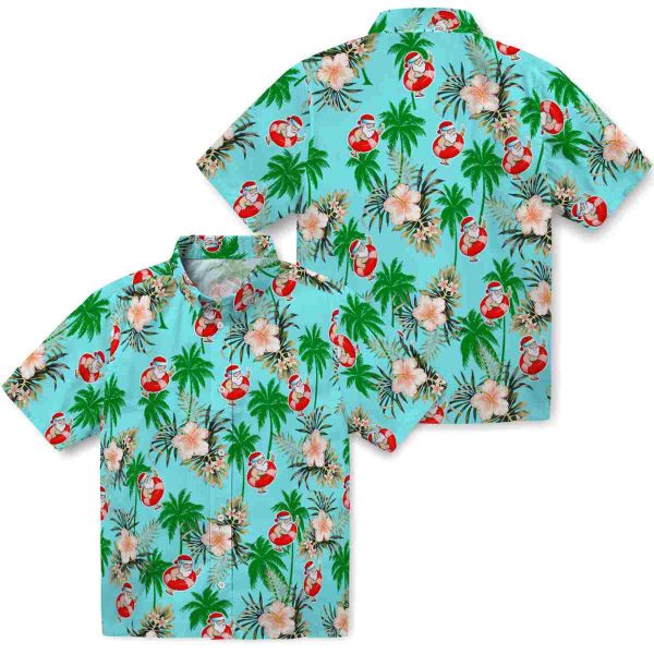 Santa Palm Tree Flower Hawaiian Shirt Latest Model