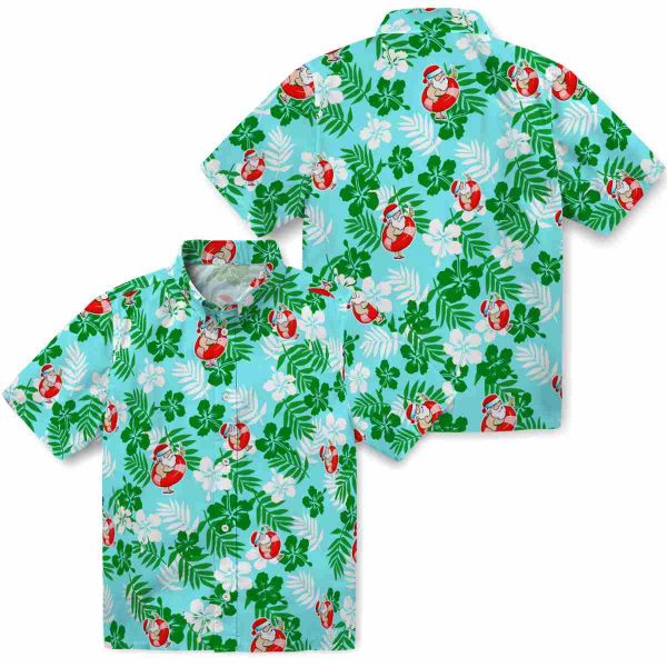 Santa Tropical Floral Hawaiian Shirt Latest Model