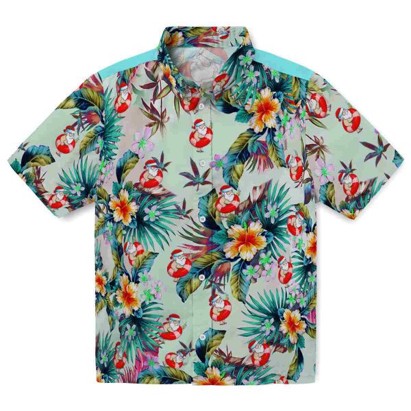 Santa Tropical Foliage Hawaiian Shirt Best selling