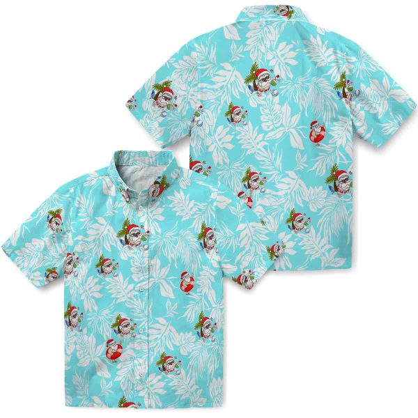 Santa Tropical Leaf Hawaiian Shirt Latest Model