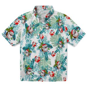 Santa Tropical Leaves Hawaiian Shirt Best selling