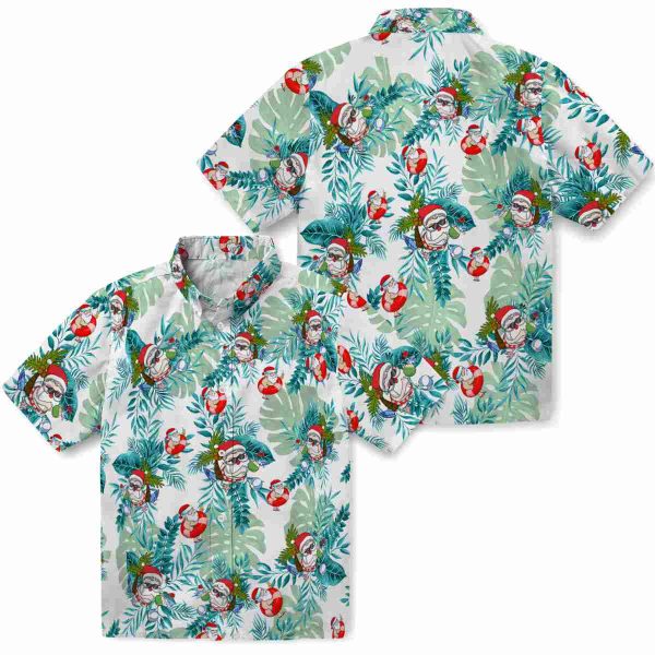 Santa Tropical Leaves Hawaiian Shirt Latest Model