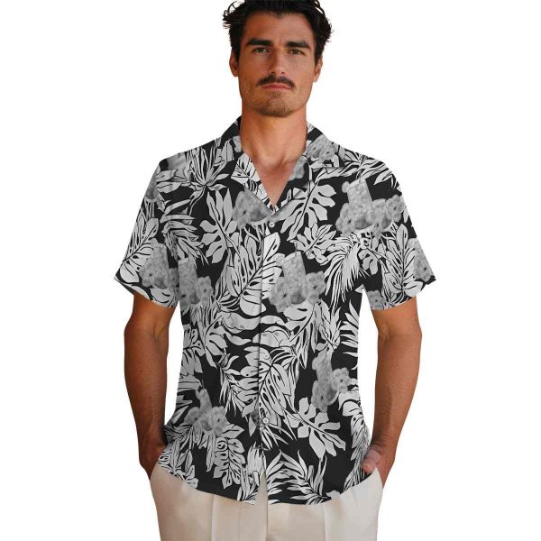 Scotch And Soda Monstera Leaf Pattern Hawaiian Shirt High quality