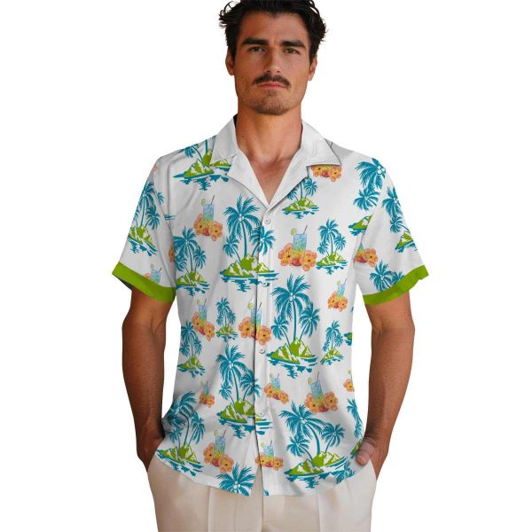 Scotch And Soda Palm Island Print Hawaiian Shirt High quality