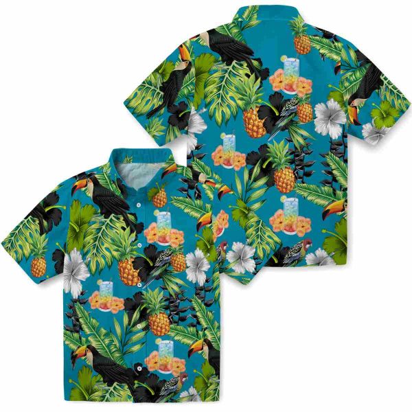 Scotch And Soda Toucan Hibiscus Pineapple Hawaiian Shirt Latest Model