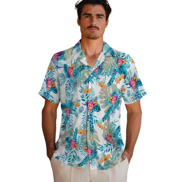 Scotch And Soda Tropical Leaves Hawaiian Shirt High quality