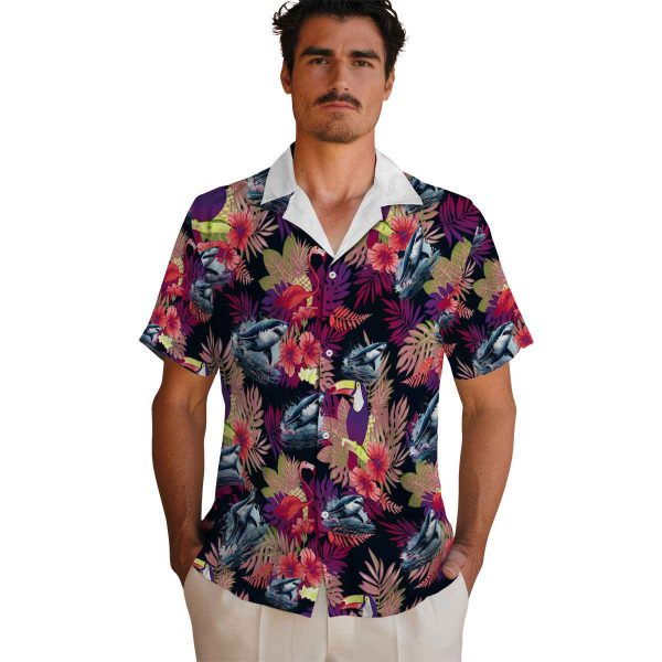 Shark Floral Toucan Hawaiian Shirt High quality