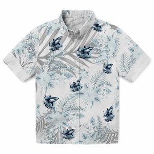 Shark Hibiscus Palm Leaves Hawaiian Shirt Best selling