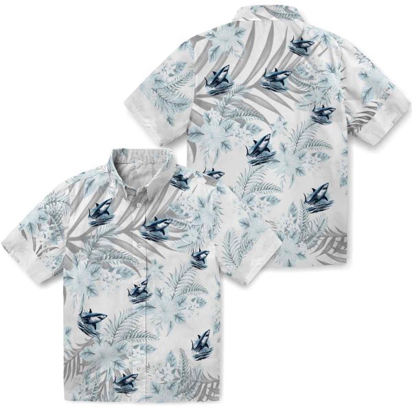 Shark Hibiscus Palm Leaves Hawaiian Shirt Latest Model