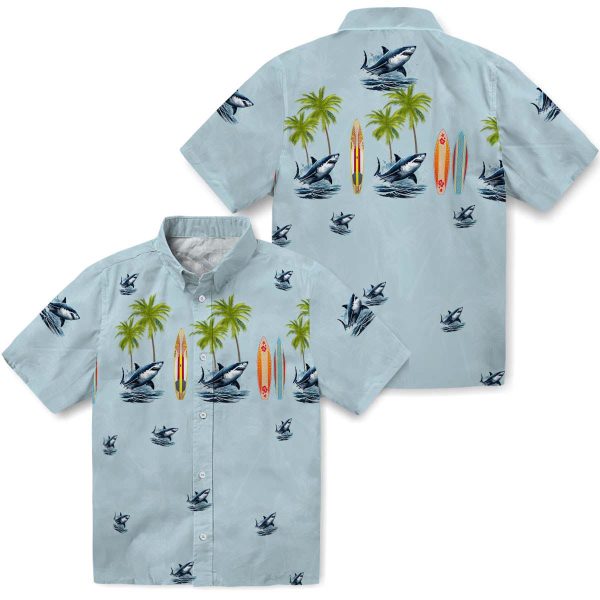 Shark Surfboard Palm Hawaiian Shirt Latest Model 1