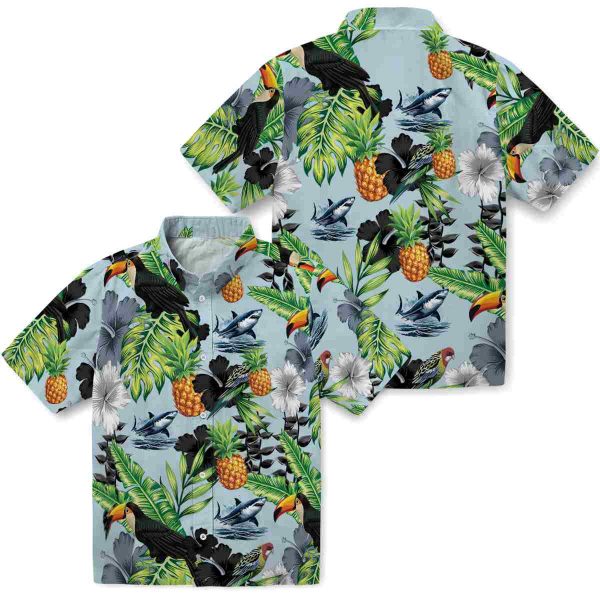 Shark Toucan Hibiscus Pineapple Hawaiian Shirt Latest Model 1