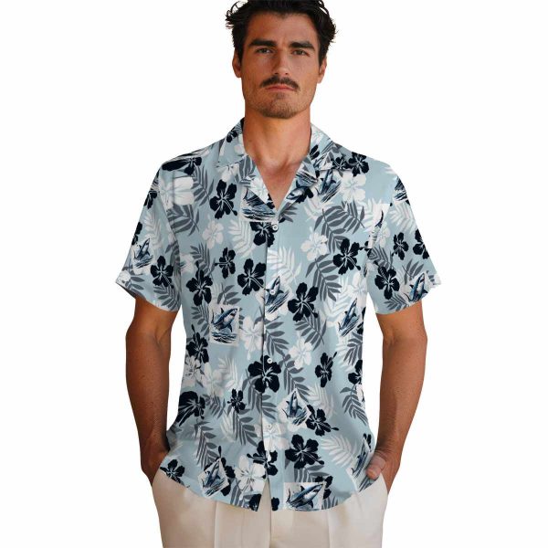 Shark Tropical Floral Hawaiian Shirt High quality