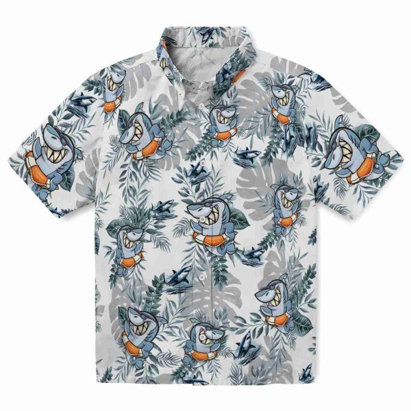 Shark Tropical Leaves Hawaiian Shirt Best selling