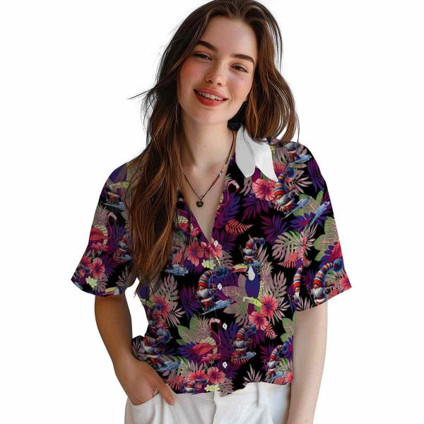 Skiing Floral Toucan Hawaiian Shirt Trendy