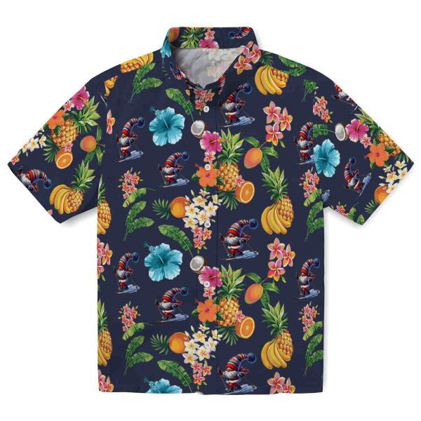 Skiing Hibiscus And Fruit Hawaiian Shirt Best selling