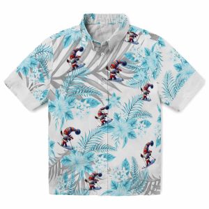 Skiing Hibiscus Palm Leaves Hawaiian Shirt Best selling