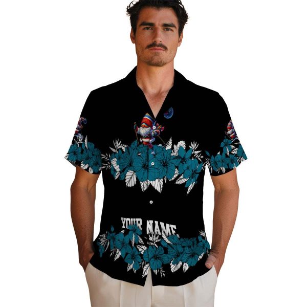 Skiing Hibiscus Stripe Hawaiian Shirt High quality