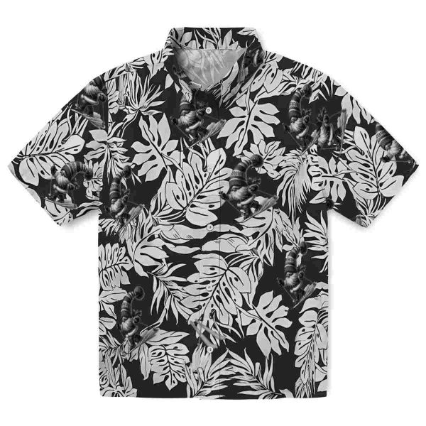 Skiing Monstera Leaf Pattern Hawaiian Shirt Best selling