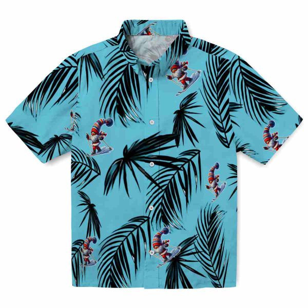 Skiing Palm Leaf Hawaiian Shirt Best selling