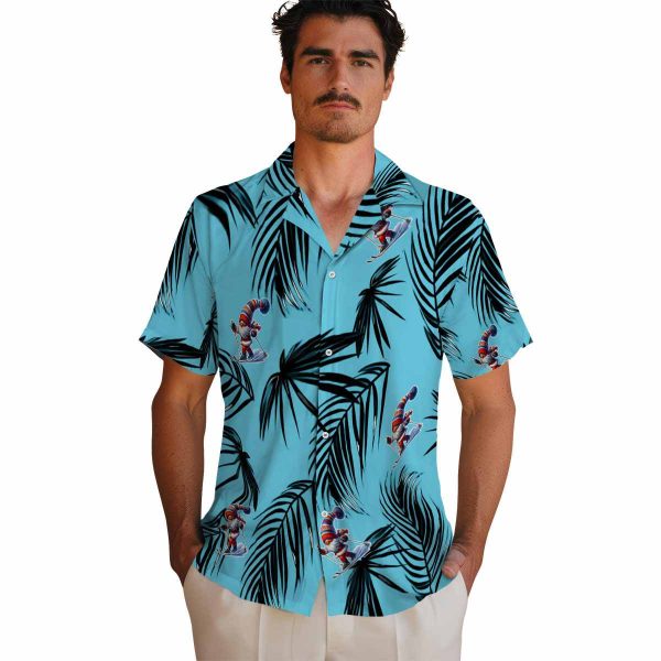 Skiing Palm Leaf Hawaiian Shirt High quality