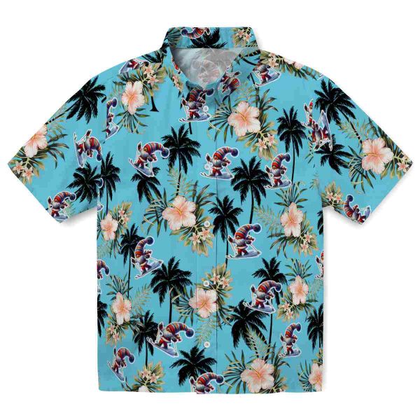 Skiing Palm Tree Flower Hawaiian Shirt Best selling