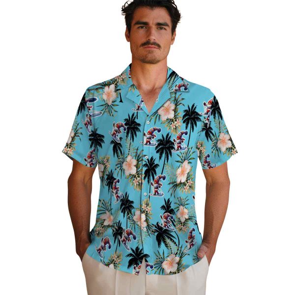 Skiing Palm Tree Flower Hawaiian Shirt High quality