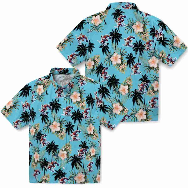 Skiing Palm Tree Flower Hawaiian Shirt Latest Model