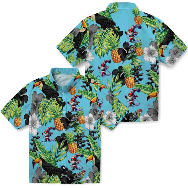 Skiing Toucan Hibiscus Pineapple Hawaiian Shirt Latest Model