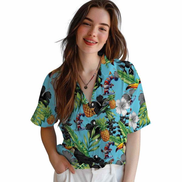 Skiing Toucan Hibiscus Pineapple Hawaiian Shirt Trendy