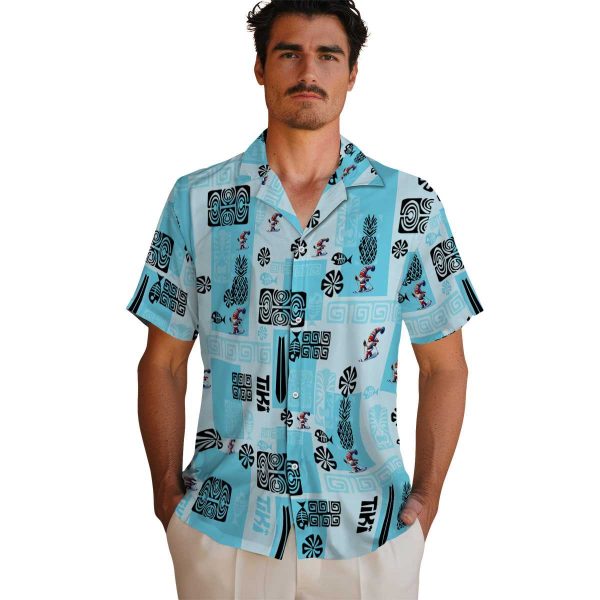 Skiing Tribal Symbols Hawaiian Shirt High quality