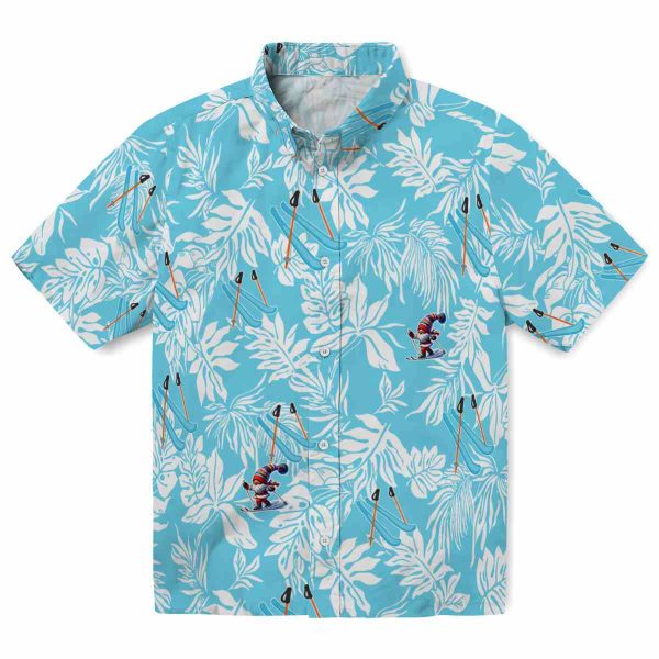 Skiing Tropical Leaf Hawaiian Shirt Best selling