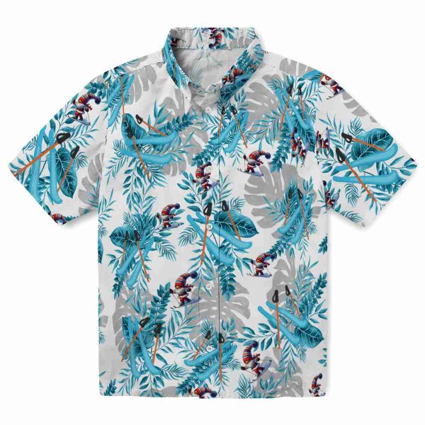 Skiing Tropical Leaves Hawaiian Shirt Best selling