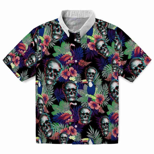 Skull Floral Toucan Hawaiian Shirt Best selling