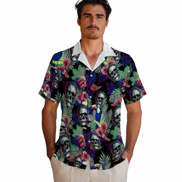 Skull Floral Toucan Hawaiian Shirt High quality