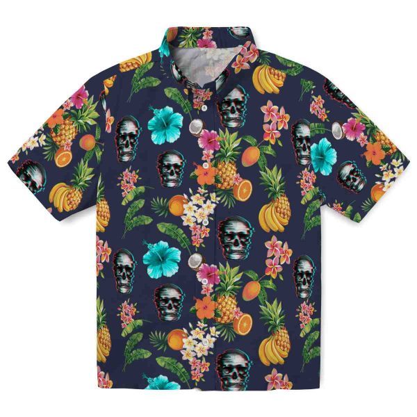 Skull Hibiscus And Fruit Hawaiian Shirt Best selling