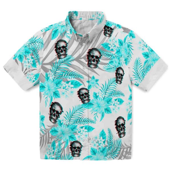 Skull Hibiscus Palm Leaves Hawaiian Shirt Best selling