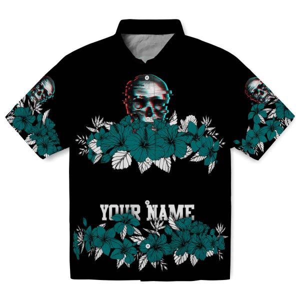 Skull Hibiscus Stripe Hawaiian Shirt Best selling