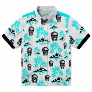 Skull Palm Island Print Hawaiian Shirt Best selling