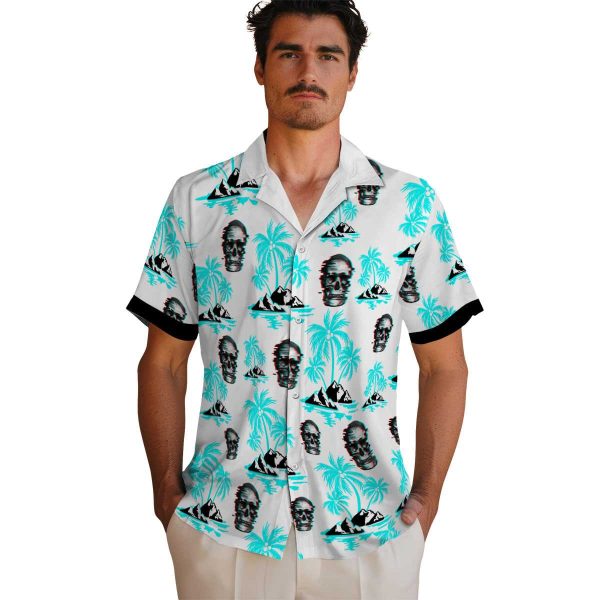 Skull Palm Island Print Hawaiian Shirt High quality