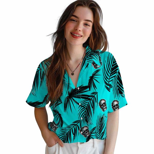 Skull Palm Leaf Hawaiian Shirt Trendy