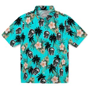 Skull Palm Tree Flower Hawaiian Shirt Best selling