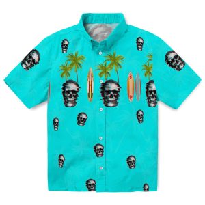 Skull Surfboard Palm Hawaiian Shirt Best selling