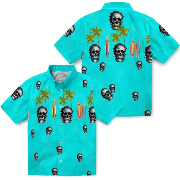 Skull Surfboard Palm Hawaiian Shirt Latest Model