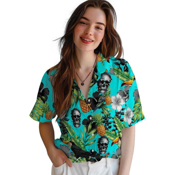 Skull Toucan Hibiscus Pineapple Hawaiian Shirt Trendy